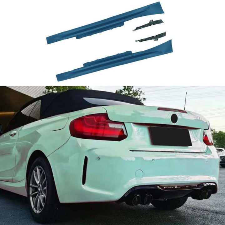 Car Craft Compatible With Bmw 2 Series F22 2014-2019 Upgraded Facelift Convert To M Sport M2cs Bodykit Side Skirt Running Board Trim Gc F22/23-003 Usa