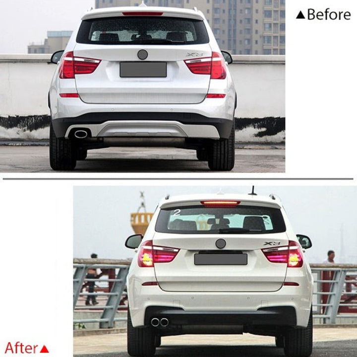 Car Craft Compatible With Bmw X3 Lci F25 2014-2017 Upgrade Convert To M Sport M Performance Mt M Tech X3m Exhaust Tip Pipe Gc F25 012 H Style Single 0-0