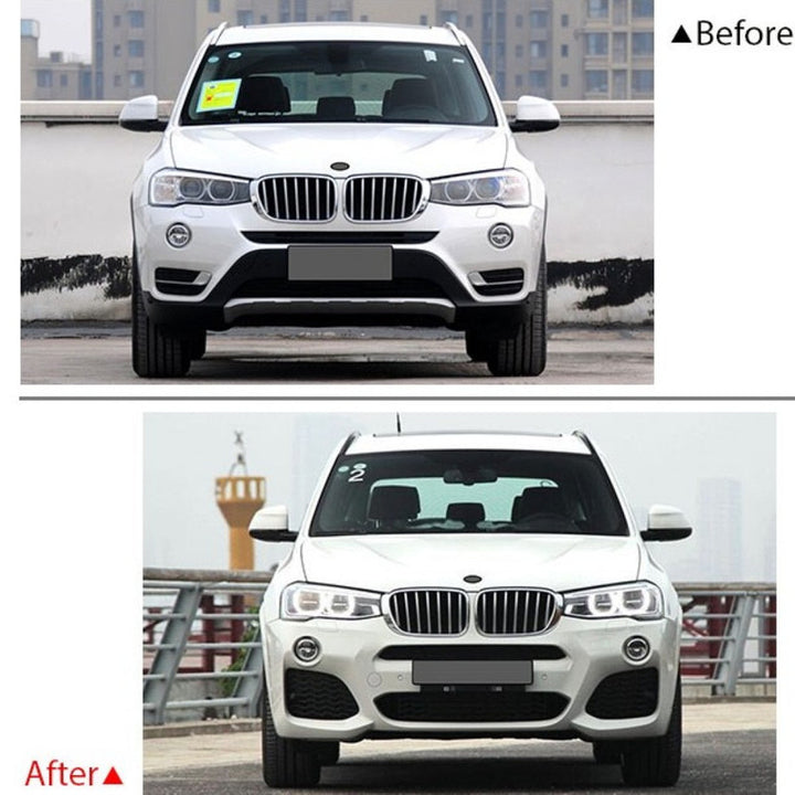 Car Craft Compatible With Bmw X3 Lci F25 2014-2017 Upgrade Convert To M Sport M Performance Mt M Tech X3m Bodykit Body Kit Front Rear Bumper After Lip Diffuser Skirt Splitter Wheel Arch Door Trim Cover Cladding Gc F25 005