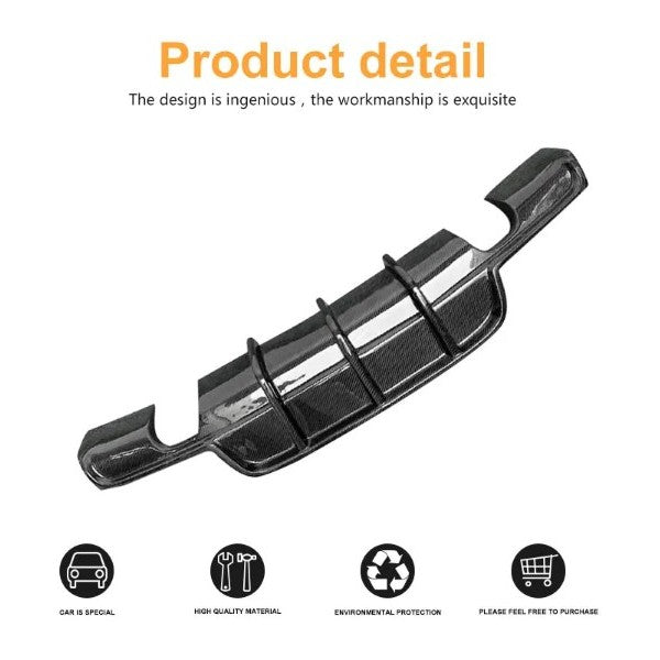 Car Craft Compatible With Bmw 3 Series F30 F80 2012-2018 M3 M4 Rear After Bumper Lip Splitter Skirts Diffuser Real Carbon Fiber - CAR CRAFT INDIA