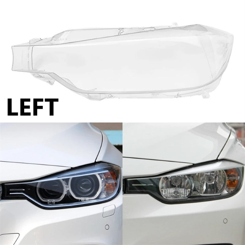 Car Craft Compatible With Bmw 3 Series F30 2012-2015 Car Front Headlights Headlamp Glass Lenses Cover Dust Shell Transparent Plexiglass Lampshade Ddz-f35lk-12l Left - CAR CRAFT INDIA