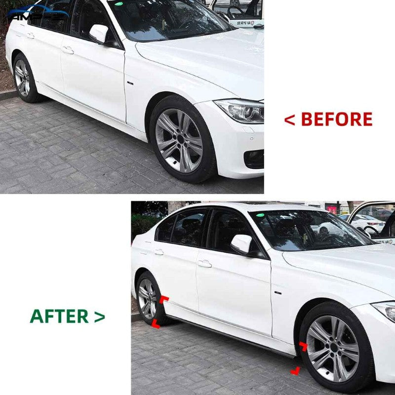 Car Craft Compatible With Bmw 3 Series F30 2012-2018 Car Side Skirts Splitter Running Board Trim Zst-1490 Gb Glossy Black - CAR CRAFT INDIA