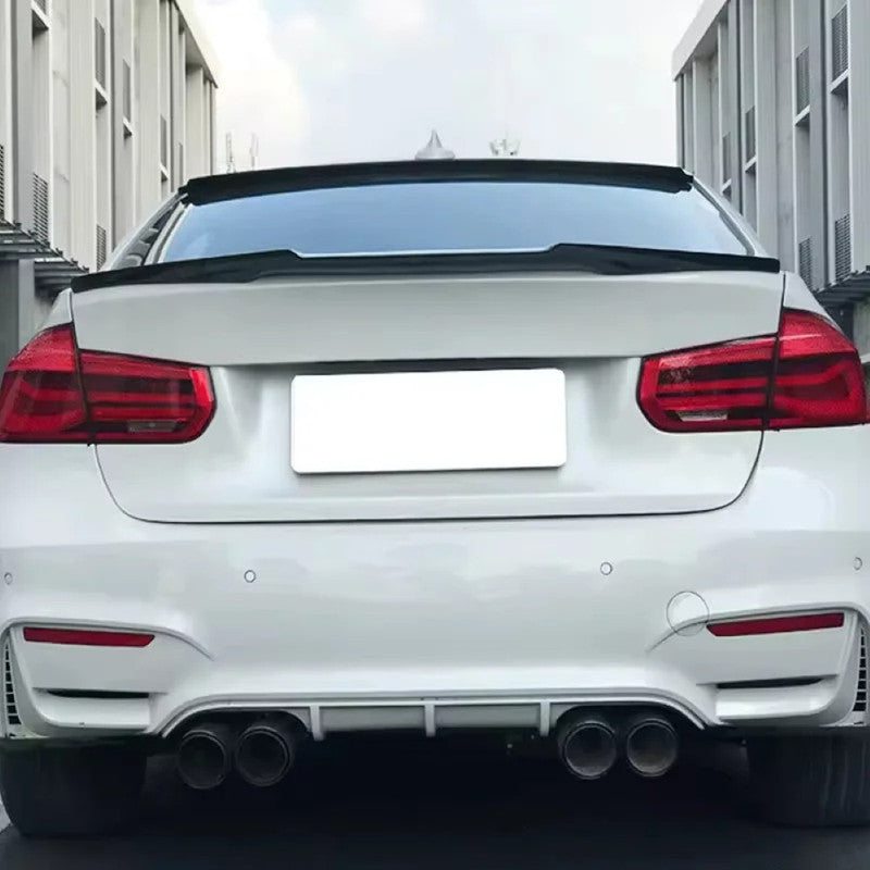 Car Craft Compatible With Bmw 3 Series F30 F80 2012-2018 M3 M4 M Sport M Performance Rear Trunk Wing Lip Boot Ducktail Spoiler M4 Style Gc F30/35-046/047 Carbon Fiber Looks