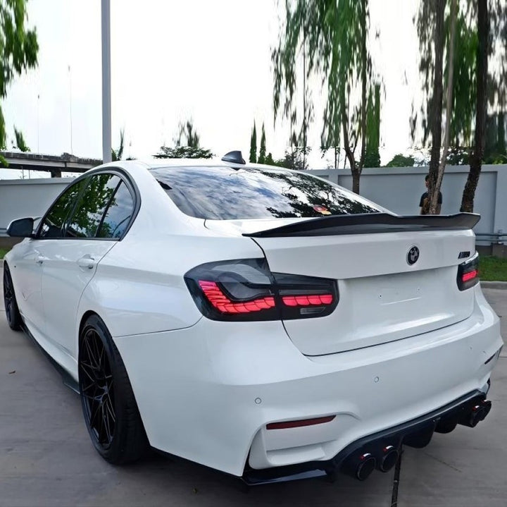 Car Craft Compatible With Bmw 3 Series F30 F80 2012-2018 M3 M4 M Sport M Performance Rear Trunk Wing Lip Boot Ducktail Spoiler Psm Style Gc F30/35-048/049 Glossy Black