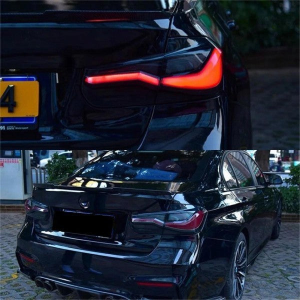 Car Craft Compatible With Bmw 3 Series F30 2012-2018 Car Rear Upgraded Tail Light Lamp Xenon Taillight Retrofit Upgrade Modified Led Drl Hid Light Laster 2 Style Smoke - CAR CRAFT INDIA