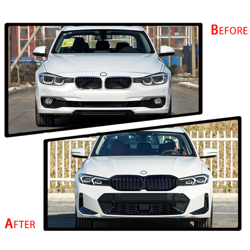 Car Craft Compatible With Bmw 3 Series F30 2012-2018 To G20 Lci M Sports Mt Mtech Upgrade Facelift Conversion Hood Fender Bodykit Bumper Headlight