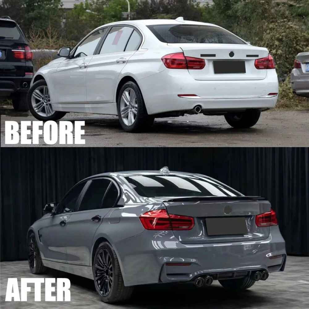 Car Craft Compatible With Bmw 3 Series F30 2012-2018 M3 F80 M Sports M Performance Bumper Bodykit Rear CC-3886 - CAR CRAFT INDIA