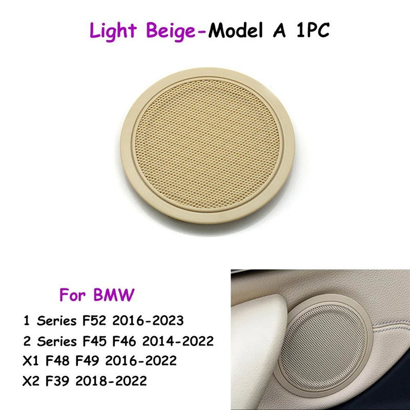 Car Craft Compatible With Bmw 1 Series F52 2016-2023 2 Series F45 F46 2014-2022 X1 F48 F49 2016-2022 X2 F39 2018-2022 Car Interior Door Loudspeaker Speaker Grill Cover A Light Beige 51417424738 CC-9690