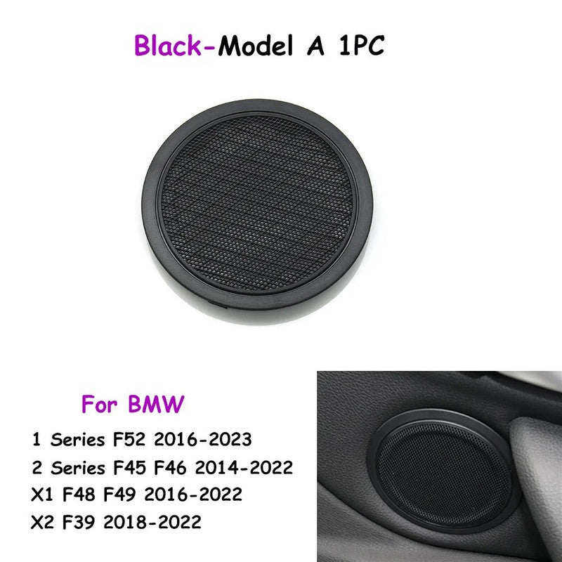 Car Craft Compatible With Bmw 1 Series F52 2016-2023 2 Series F45 F46 2014-2022 X1 F48 F49 2016-2022 X2 F39 2018-2022 Car Interior Door Loudspeaker Speaker Grill Cover A Black 51417424739 CC-9689