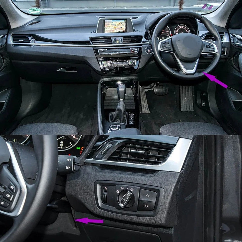 Car Craft Compatible With Bmw X1 F48 F49 2016–2022 X2 F39 2018–2022 Car Front Dashboard Steering Wheel Lower Cover Sponge Backplate Replacement 51456841150-c