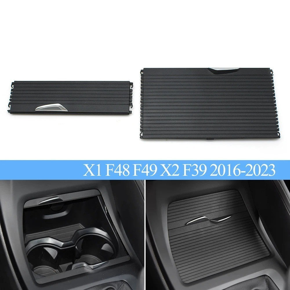Car Craft Compatible With Bmw X1 F48 F49 2016-2021 X2 F39 2016-2021 Car Interior Center Armrest Drink Water Cup Holder Roller Curtain Blind Shutter Trim Rear 51169299529-d