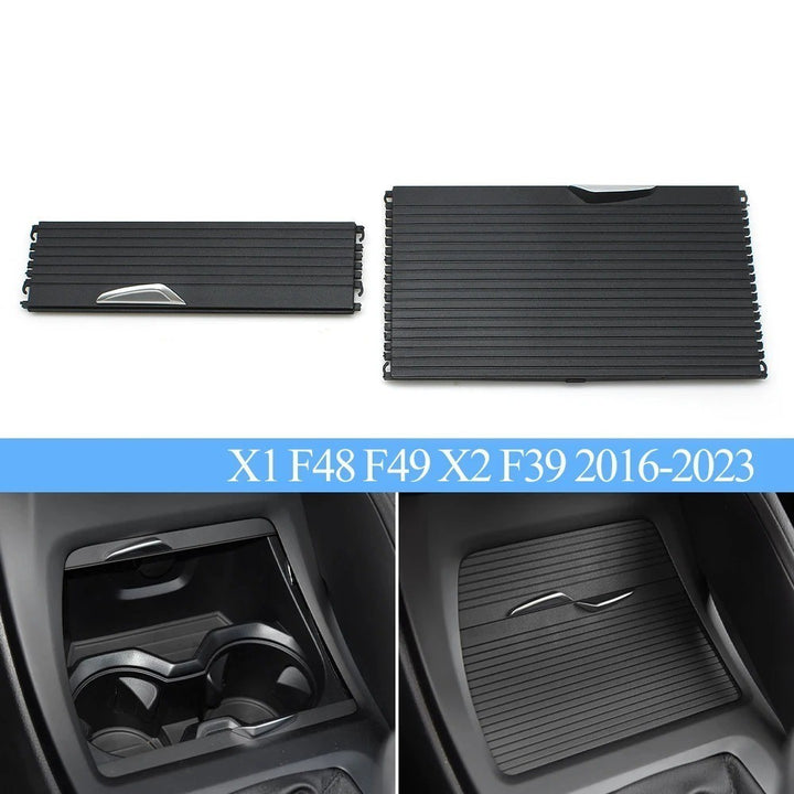Car Craft Compatible With Bmw X1 F48 F49 2016-2021 X2 F39 2016-2021 Car Interior Center Armrest Drink Water Cup Holder Roller Curtain Blind Shutter Trim Set 51169299529-c 51169299529-d