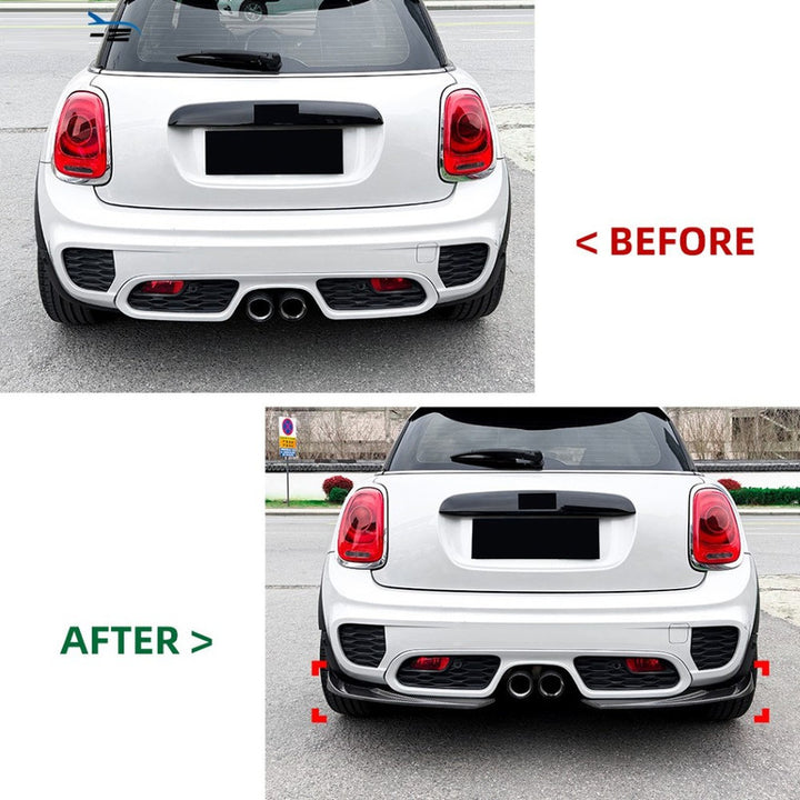 Car Craft Compatible With Mini Cooper F55 F56 F57 2014-2022 After Rear Bumper Jcw Lip Diffuser Splitter Skirt Zst-1390 Gb Gloss Black Zst-1390 Gb Gloss Black