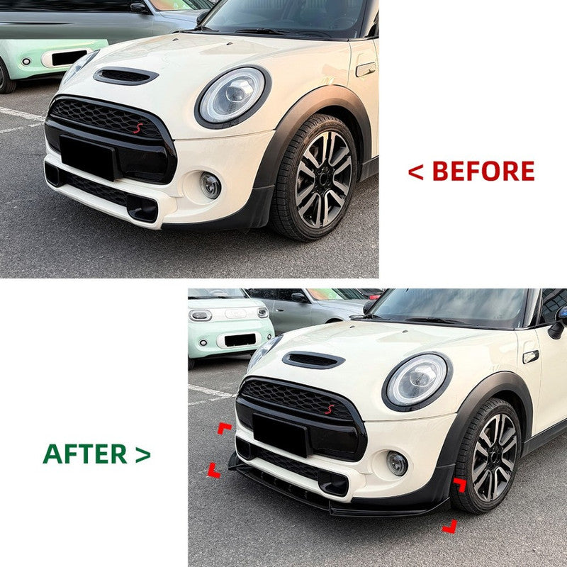 Car Craft Compatible With Mini Cooper F55 F56 F57 2014-2022 Front Bumper Lip Jcw Splitter Skirt Zst-1367 Cf Carbon Fiber Look Zst-1367 Cf Carbon Fiber Look