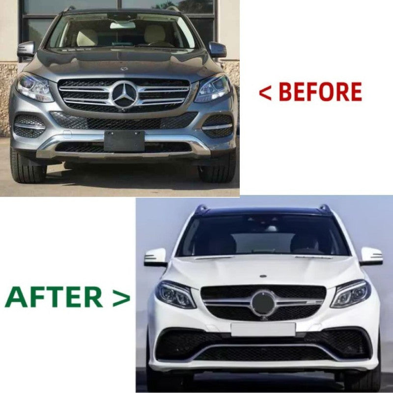 Car Craft Compatible With Mercedes Benz Gle W166 2016-2019 Front Bumper Upgrade Convert To Amg Gle63 Amg Bumper Bodykit W166-002 Gc