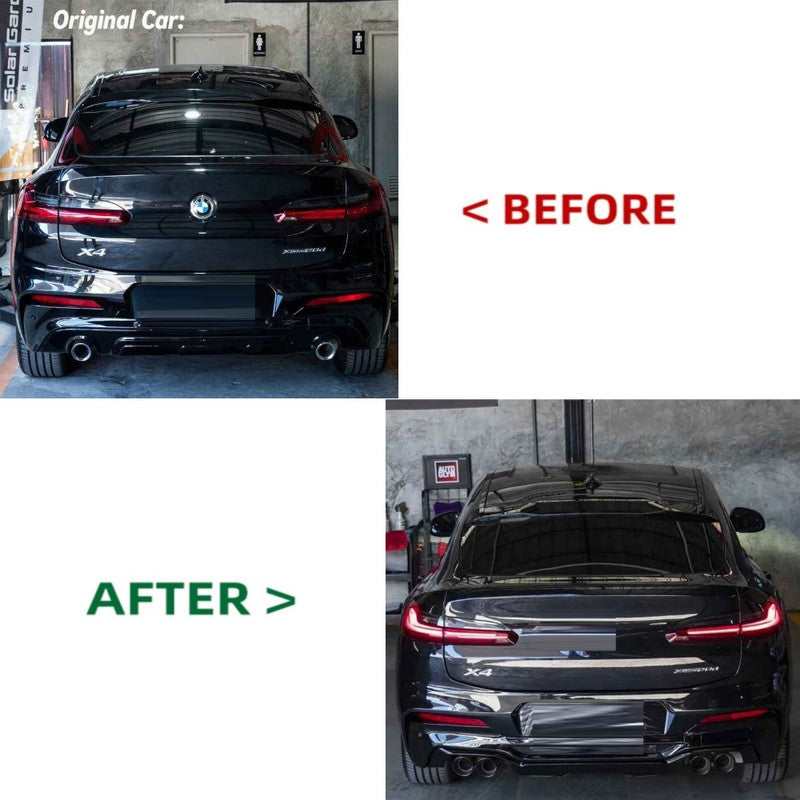 Car Craft Compatible With Bmw X3 X4 G01 G02 G08 2018-2023 Exhaust Tips Tail Pipe Midpipe Muffler With Clamp X3m X4m Style For 2.0 25i Car G01/08-007 Gc