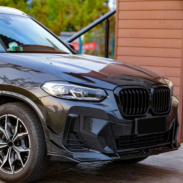 Car Craft Comptible With Bmw X3 G01 Lci 2022+ M Sport X3m Front Bumper Upgraded Bodykit Body Kit Skirts Splitter Front Rear Lip Diffuser Side Skirts Spoiler Trims Cannards Vten Style CC-9083