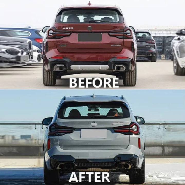 Car Craft Compatible With Bmw X3 G01 G08 2022+ Upgrade Convert To M Sport M Performance X3m Bodykit Body Kit Rear Bumper Diffuser After Lip Gc G01 08 024