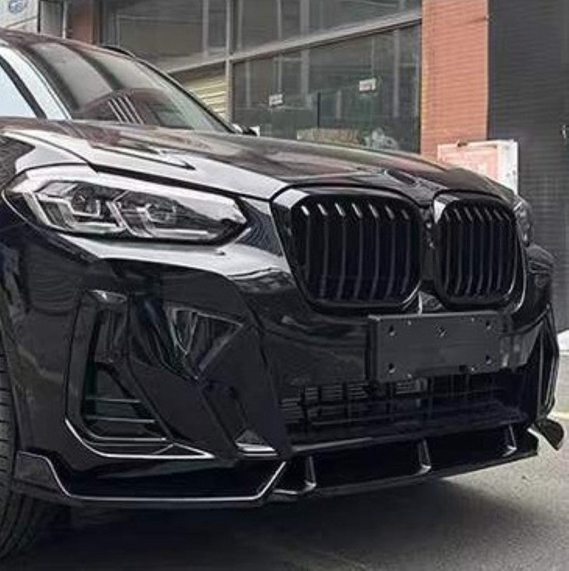 Car Craft Compatible With Bmw X3 G01 G08 Lci 2022-2025 M Sport Mp M Performance Bumper Upgrade Convert To M Sport X3m Black Samurai Bodykit Diffuser Exhaust Tip Pipe G01/08-028 Gc