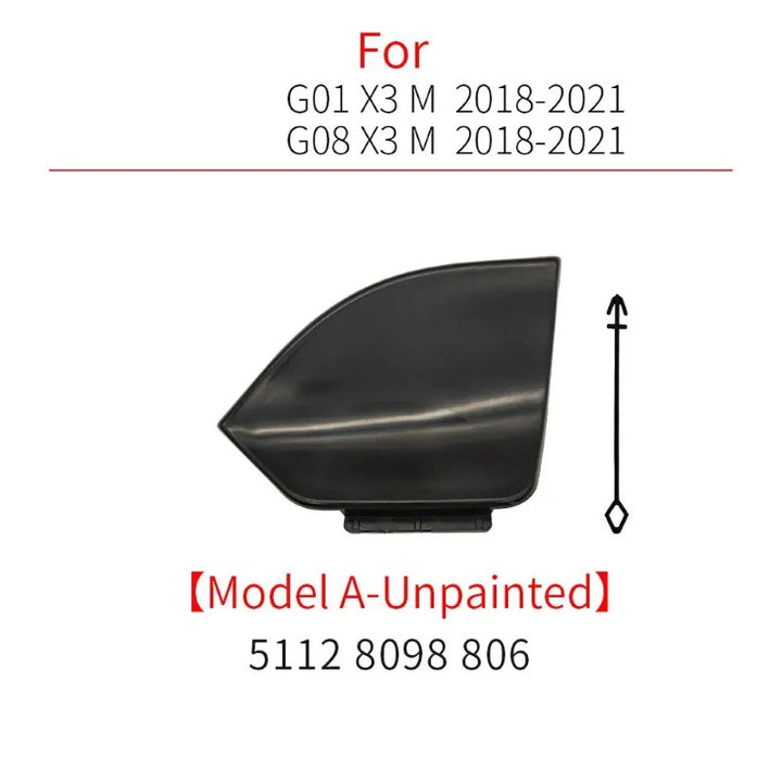 Car Craft Compatible With Bmw X3 M Series G01 M Sport 2018-2021 Rear Bumper Trailer Tow Towing Hook Hole Cover 51128098806 Unpainted Model A - CAR CRAFT INDIA