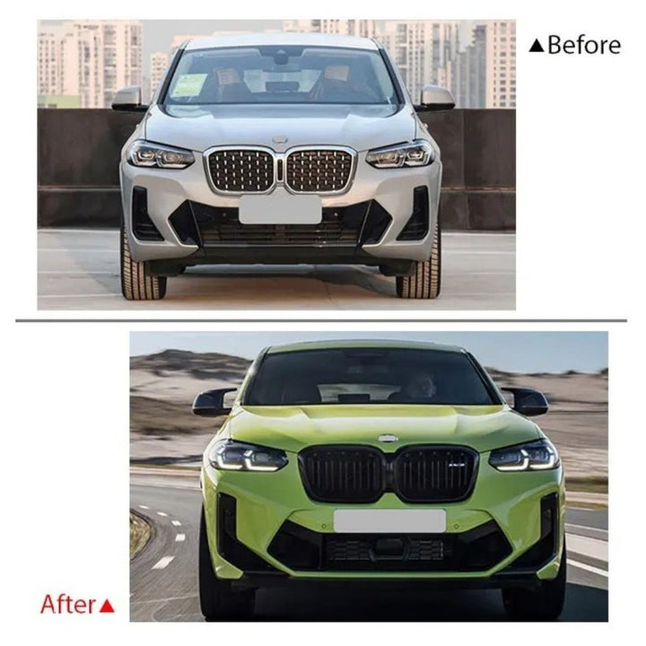 Car Craft Compatible With Bmw X4 G02 Lci 2022-2026 Upgrade Convert To M Sport M Performance X4m F98 Bodykit Body Kit Front Bumper Splitter Grill Lip Diffuser Exhaust Pipe Tip Gc G02 014