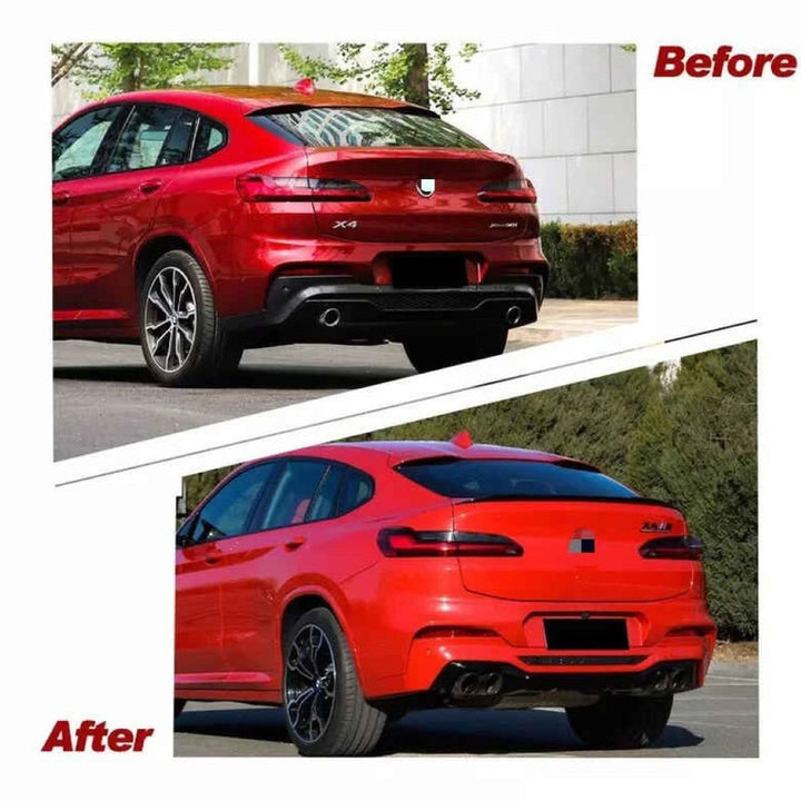 Car Craft Compatible With Bmw X4 G02 2018-2021 Upgrade Convert To M Sport M Performance X4m Bodykit Body Kit Rear Bumper Lip Splitter Skirt Diffuser Gc G02 002