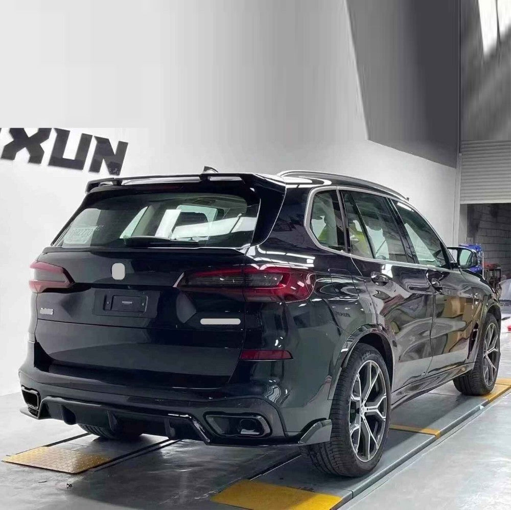 Car Craft Compatible With Bmw X5 G05 2018-2022 M Sport Mp M Performance Mt M Tech Bumper Upgrade Convert To X5m Aero Black Samurai Bodykit Diffuser Exhaust Front Lip Spoiler Splitter G05/g18-018 Gc