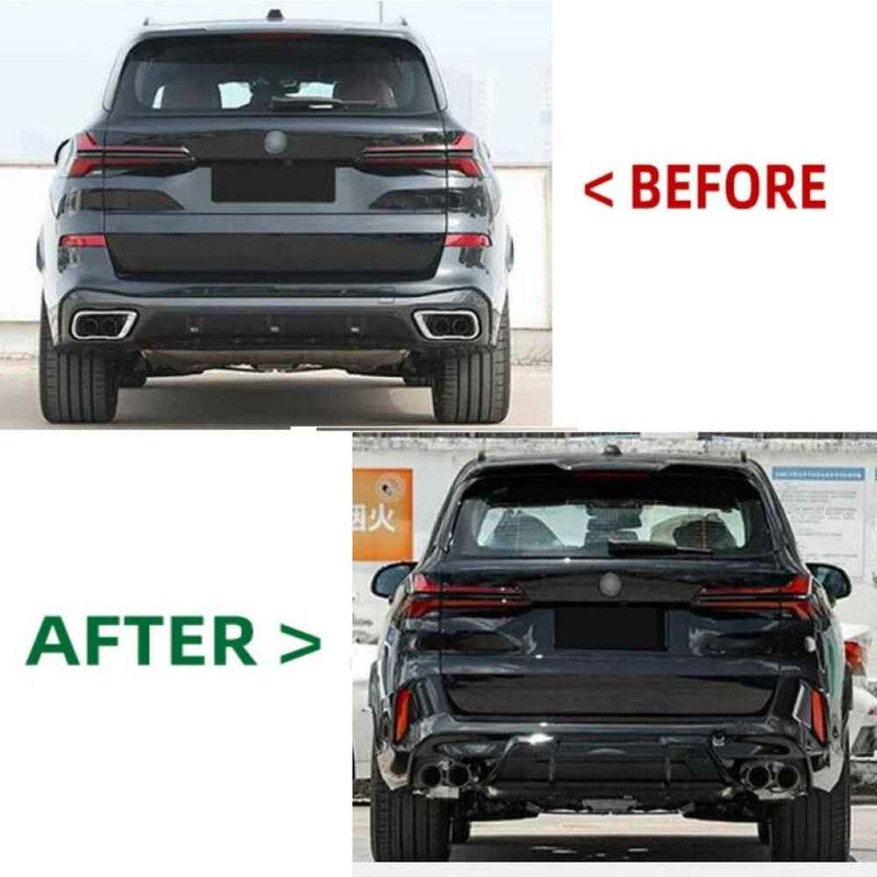 Car Craft Compatible With Bmw X5 X6 G05 G06 2018-2022 Exhaust Tips Tail Pipe Midpipe Muffler With Clamp G05/g18-016 Gc