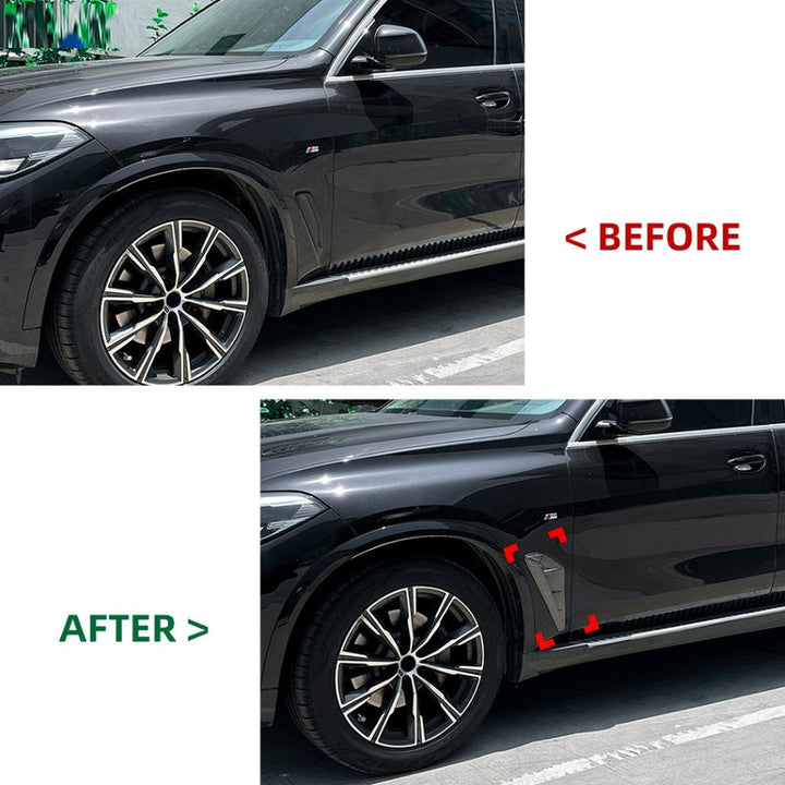 Car Craft Compatible With Bmw X5 G05 2019-2022 M Sport Side Fender Vent Cover Trim Skirt Flag Zst-1285 Gb Glossy Black