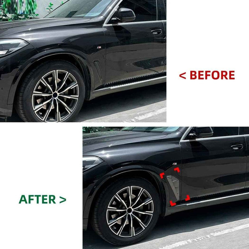 Car Craft Compatible With Bmw X5 G05 Lci 2023+ Side Fender Air Vent Trim Cover Wing Air Flow Intake Cover Zst-1190 Gb Glossy Black