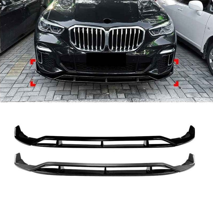 Car Craft Compatible With Bmw X5 G05 2019-2022 M Sport Front Bumper Lip Splitter Skirts Zst-1301 Cf Carbon Fiber Look - CAR CRAFT INDIA