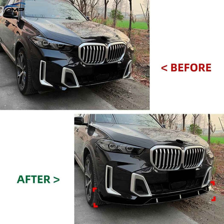 Car Craft Compatible With Bmw X5 F95 X6 F96 G05 G06 Lci M Sport 2024+ Bumper Front Lip Splitter Skirt Trim 1 Piece Zst-1500 Cf Carbon Fiber Look