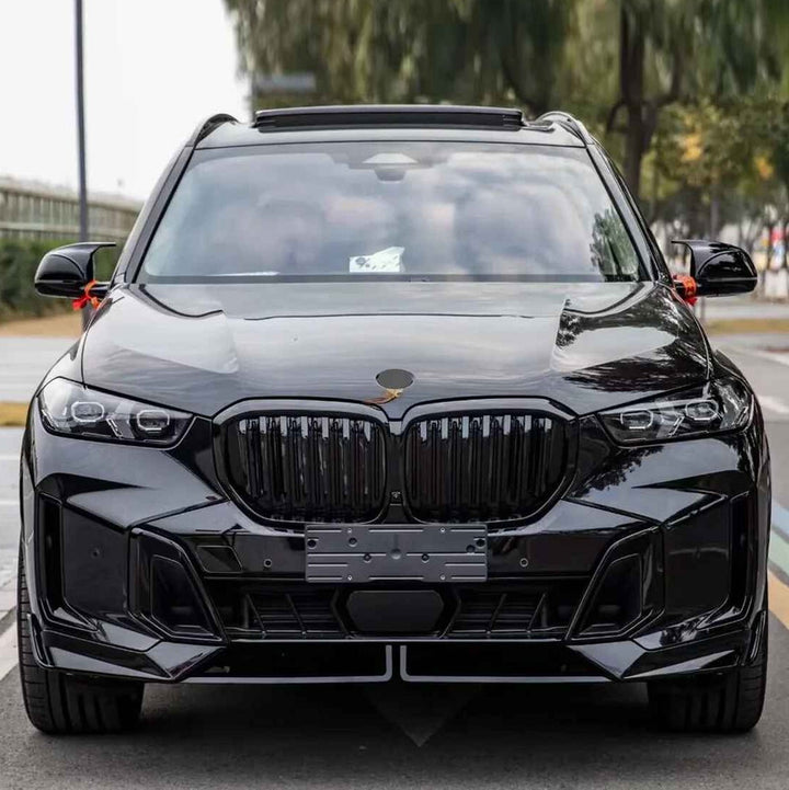 Car Craft Compatible With Bmw X5 G05 Lci 2023+ M Sport Mp M Performance Mt M Tech Bumper Upgrade Convert To X5m Aero Black Samurai Bodykit Diffuser Exhaust Front Lip Spoiler Splitter G05/g18-022 Gc