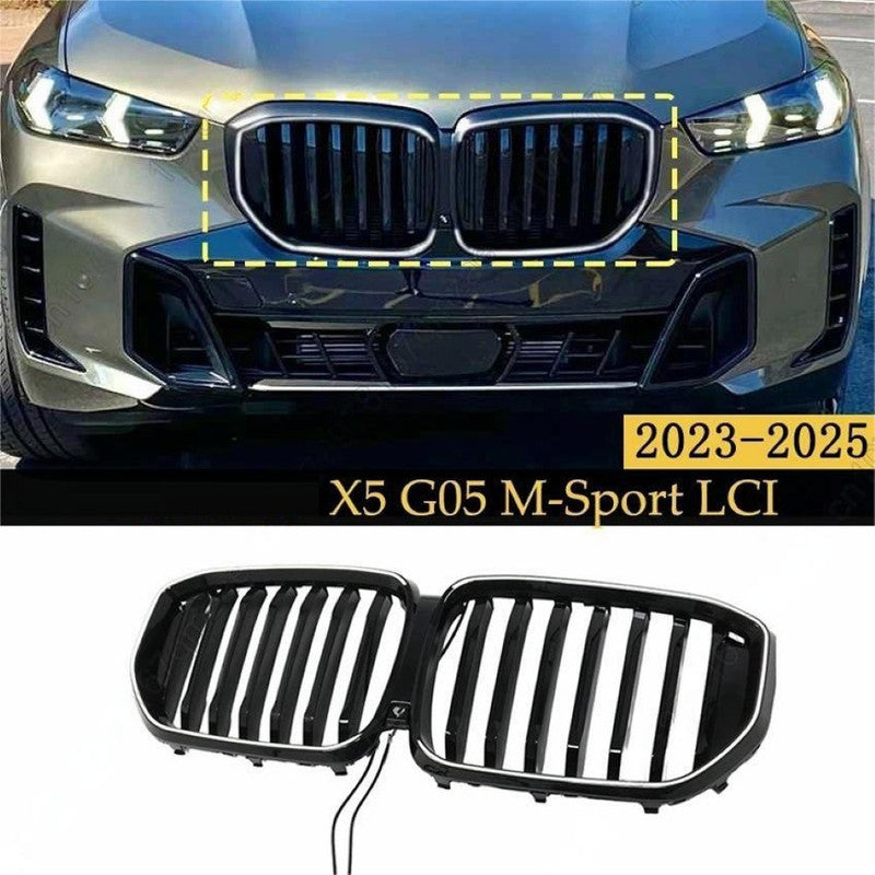 Car Craft Compatible With Bmw X5 G05 Lci 2023-2025 Front Bumper Show Illuminated Led Glow Grill Single Line CC-9672