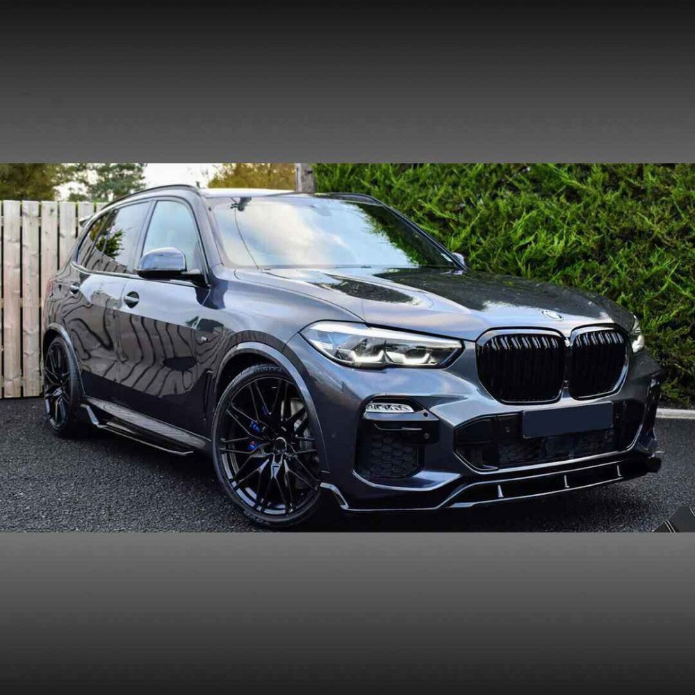 Car Craft Compatible With Bmw X5 G05 2018-2022 M Performance M Sports Mt Mp Front Bumper Lip Splitter Skirts Glossy Black GC
