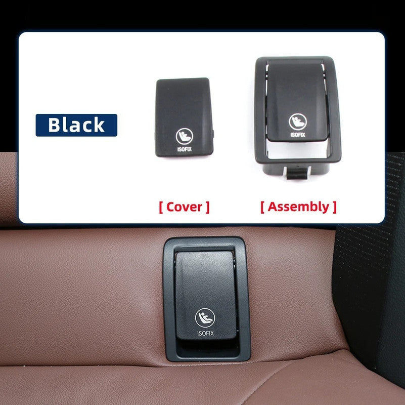 Car Craft Compatible With Bmw X6 G06 2019-2025 Rear Child Seat Anchor Safety Isofix Restraint Backseat Buckle Covers 52207939539-1 Gray White CC-9025