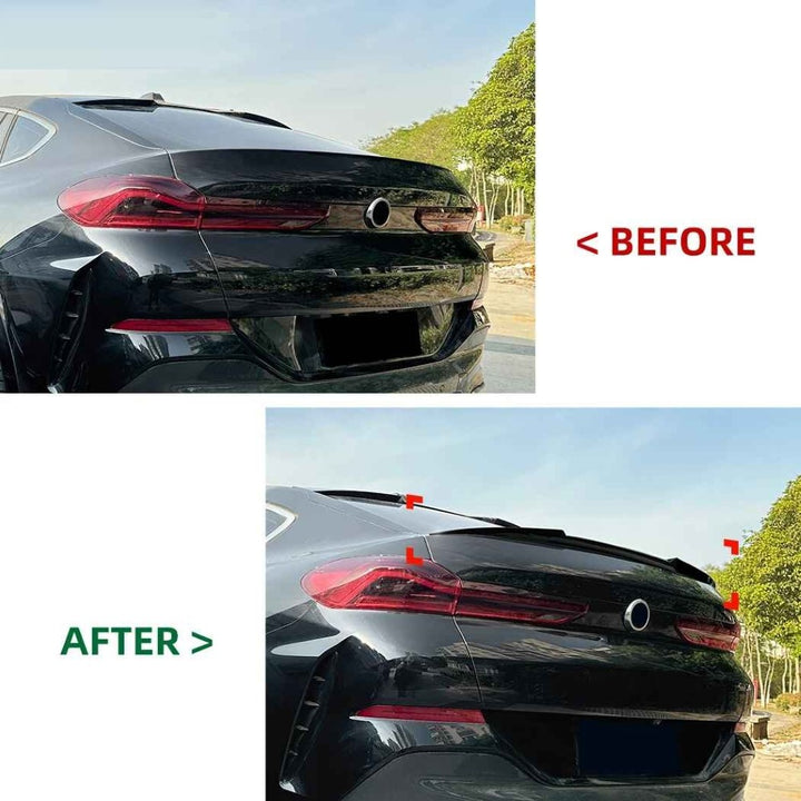 Car Craft Compatible With Bmw X6 G06 2019+ Trunk Wing Lip Boot Rear Spoiler M4 Style Glossy Black AR-BMW-075 ZST-1051 CC-2414
