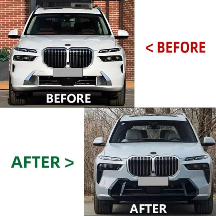 Car Craft Compatible With Bmw X7 G07 Lci 2023+ Front Rear Bumper Upgrade Convert To M Sport M Performance M Tech Mt Bodykit Body Kit Bumper Side Skirt Rear After Lip Diffuser Exhasut Pipe Tips Gc G07 010