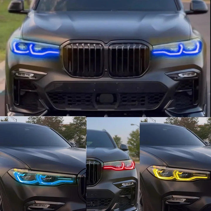 Car Craft Compatible With Bmw X7 G07 2019-2022 Headlight Led Module Daytime Drl Angel Eye Running Light Led Board Csl Chip Lemon Rgbw Multi Colour