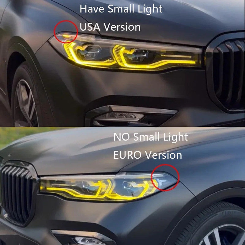 Car Craft Compatible With Bmw X7 G07 2019-2022 Headlight Led Module Daytime Drl Angel Eye Running Light Led Board Csl Chip Lemon Yellow