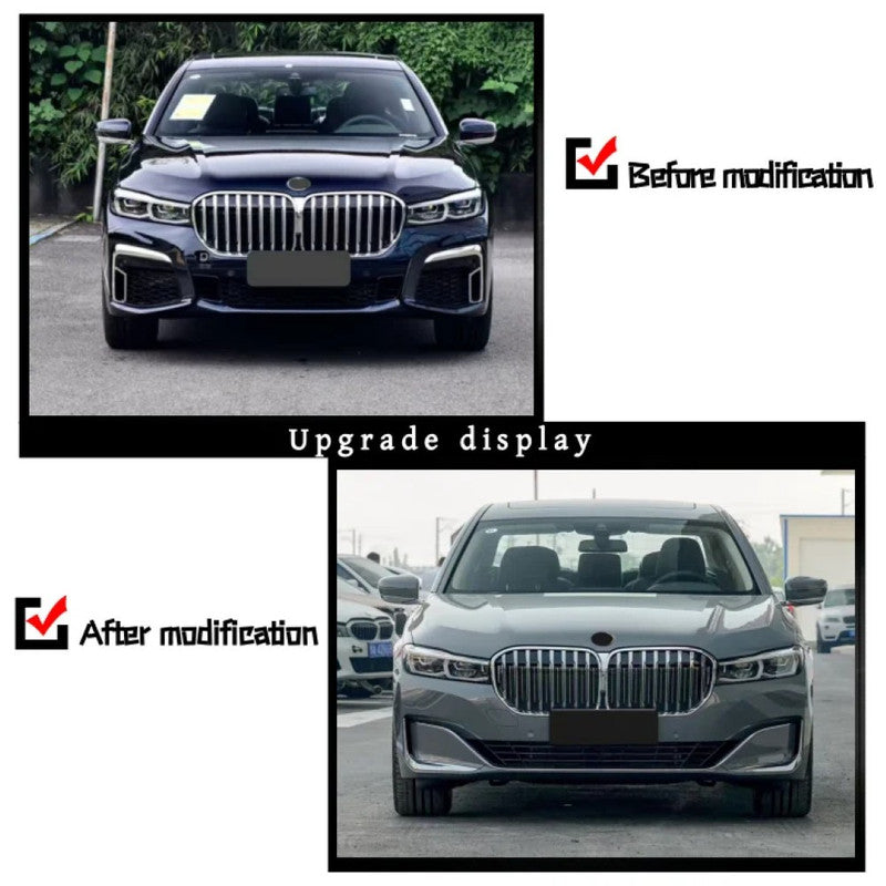 Car Craft Compatible With Bmw 7 Series G12 2019-2022 Front Rear Bumper Upgrade Convert To M Sport M7 Classic Bodykit Body Kit Bumper Side Skirt Rear After Lip Diffuser Exhasut Pipe Tips Gc G11 12 017