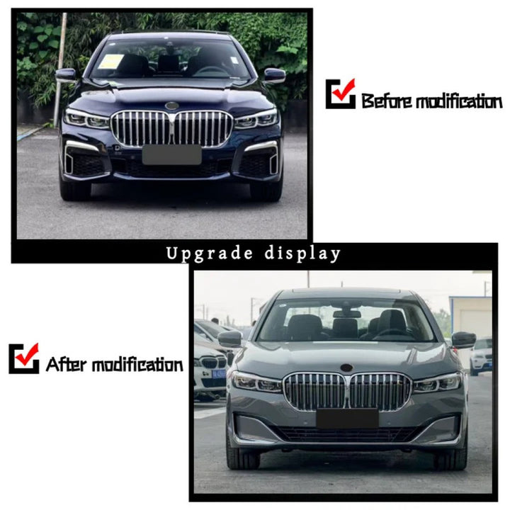 Car Craft Compatible With Bmw 7 Series G12 2019-2022 Front Rear Bumper Upgrade Convert To M Sport M7 Classic Bodykit Body Kit Bumper Side Skirt Rear After Lip Diffuser Exhasut Pipe Tips Gc G11 12 017