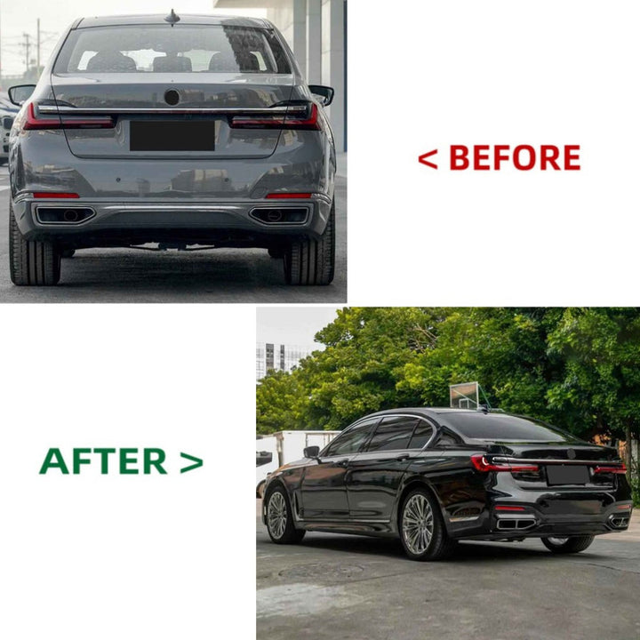 Car Craft Compatible With Bmw 7 Series G11 G12 2019-2022 Rear Bumper Upgrade Convert To M Sport M740 Bodykit G11/12-006 Gc