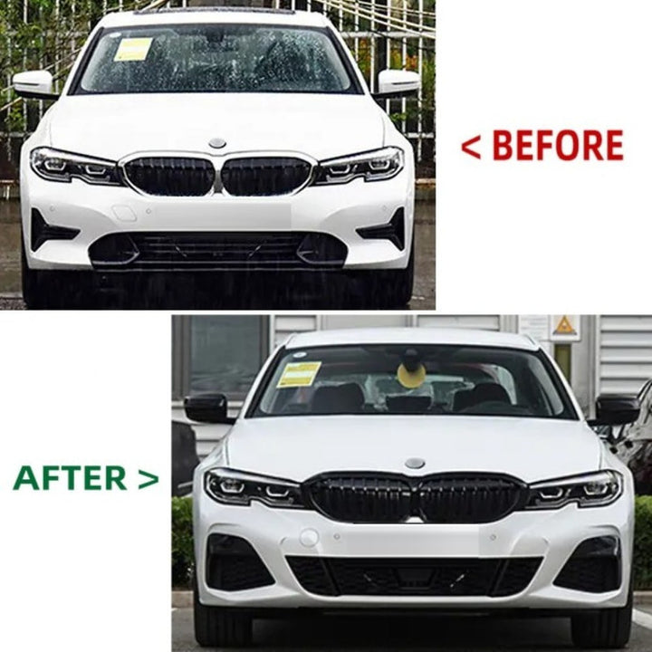 Car Craft Compatible With Bmw 3 Series G20 2019-2022 Upgrade Facelift Convert To M Performance M Sport M Tech M-tech Bodykit Bumper Body Kit Front Rear Bumper Assembly Side Skirt Splitter Diffuser Lip Gc G20/28-009