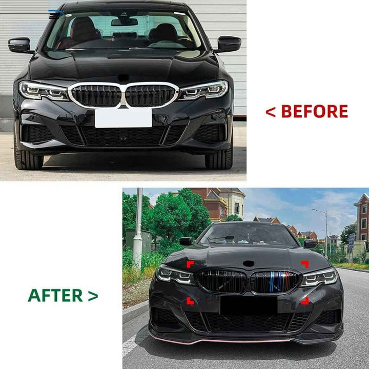Car Craft Compatible With Bmw 3 Series G20 G21 Pre-facelift 2019-2022 Front Bumper Show Gril Glossy Black Three Colour