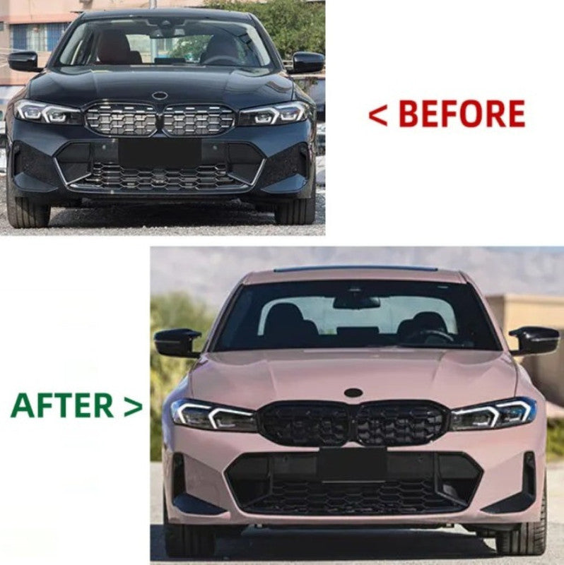 Car Craft Compatible With Bmw 3 Series G20 LCI 2023+ Upgrade Facelift Convert To M Performance M Sport M Tech M-tech Bodykit Bumper Body Kit Front Rear Bumper Assembly Side Skirt Splitter Diffuser Lip Gc G20-040