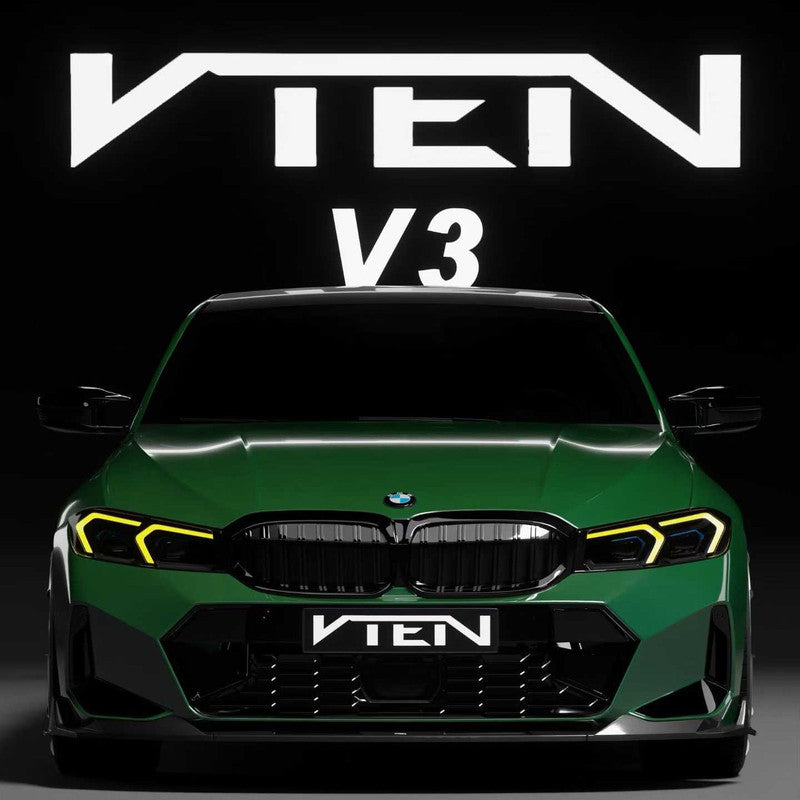 Car Craft Compatible With Bmw 3 Series Lci G20 G28 2023-2026 Front Bumper Lip Splitter Skirt Trim Vten V Ten Style V3