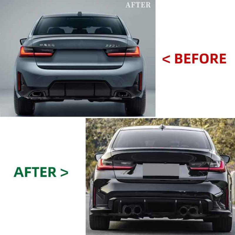 Car Craft Compatible With Bmw 3 Series G20 G28 Lci 2023+ Upgrade Convert To G80 M3 M4 Narrow Bodykit Bumper Grill Fender Hood Side Skirts Grill Diffuser Exhaust Pipe Tip - CAR CRAFT INDIA