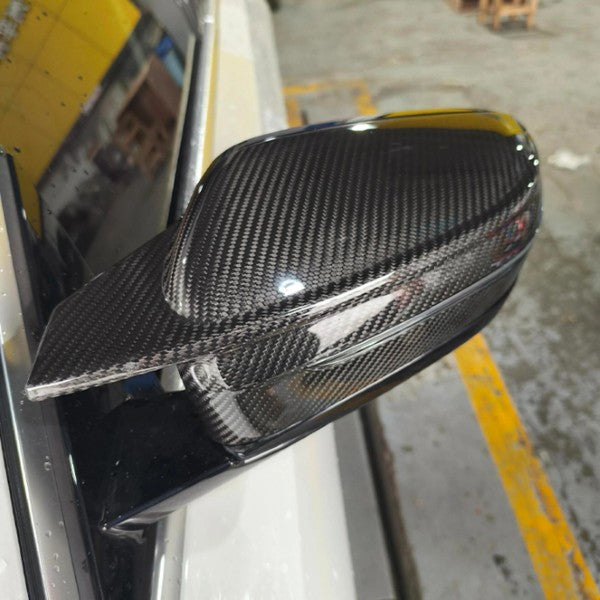 Car Craft Compatible With Bmw 3 Series G20 G28 2019-2025 5 Series G30 2018-2024 7 Series G11 G12 2016-2024 F90 G15 G16 M3 M4 G80 Side Rear View Wing Mirror Cover Real Carbon Fiber - CAR CRAFT INDIA