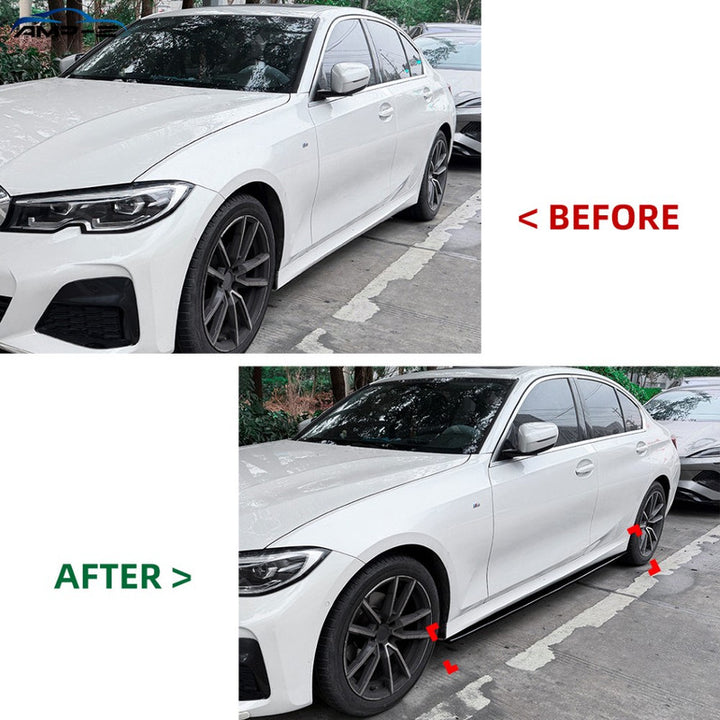 Car Craft Compatible With Bmw 3 Series G20 2019-2025 Side Skirt Splitter Trim Running Board Ac Style Swb Car Zst-1548 Glossy Black